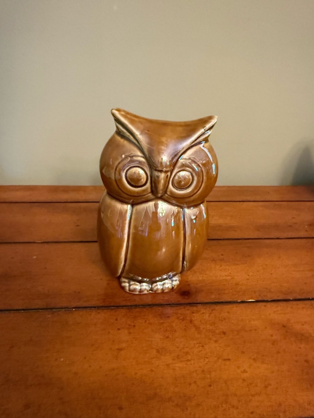 Brown Ceramic Owl